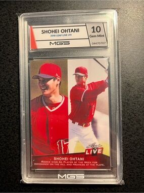 Shohei Ohtani 2018 Leaf Live #11 Graded 10